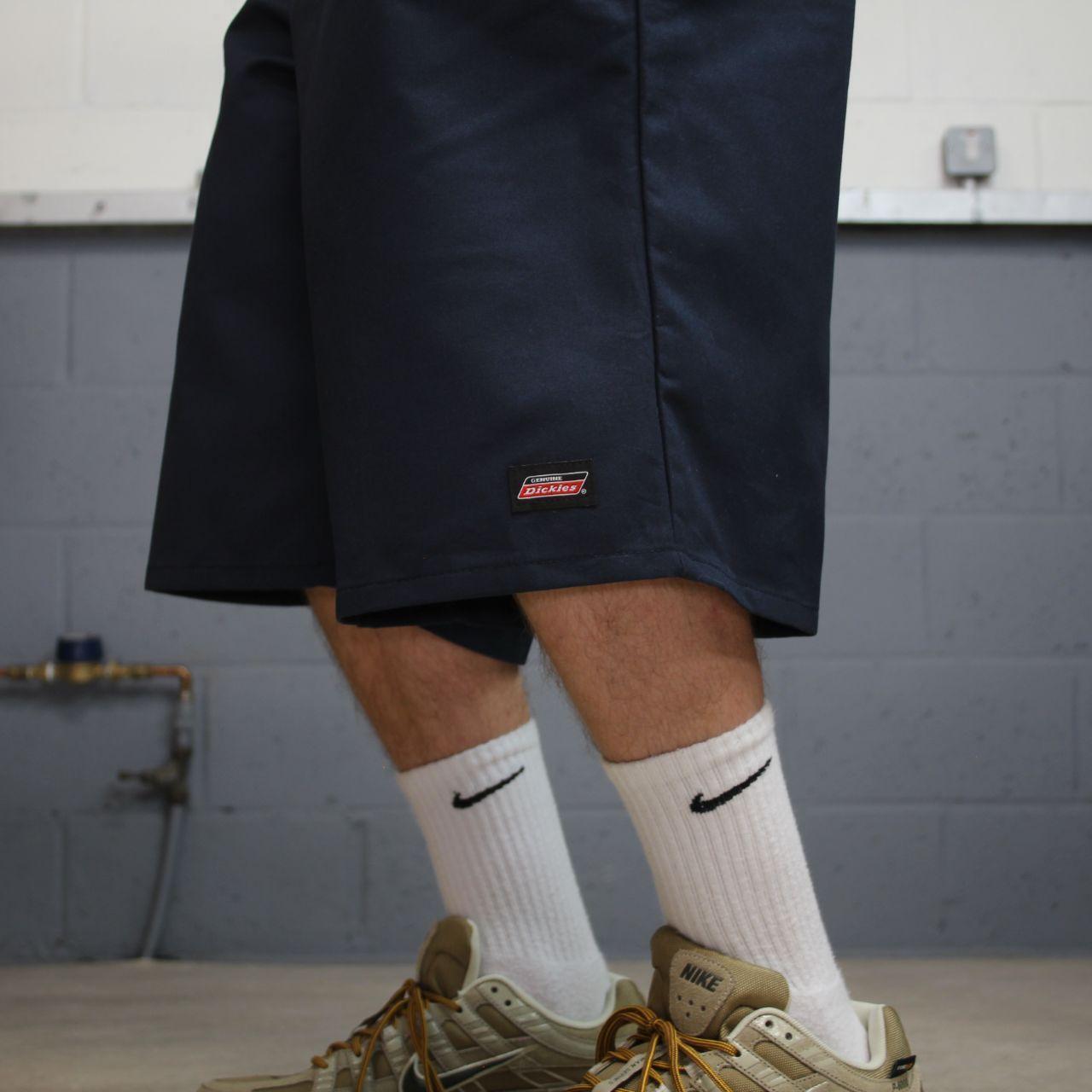 Dickies carpenter chino shorts blue Loose long leg skater / surf shorts festival