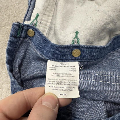 Vintage baggy denim Dungarees wide leg y2k blue Liberty workwear bib & brace overalls utility