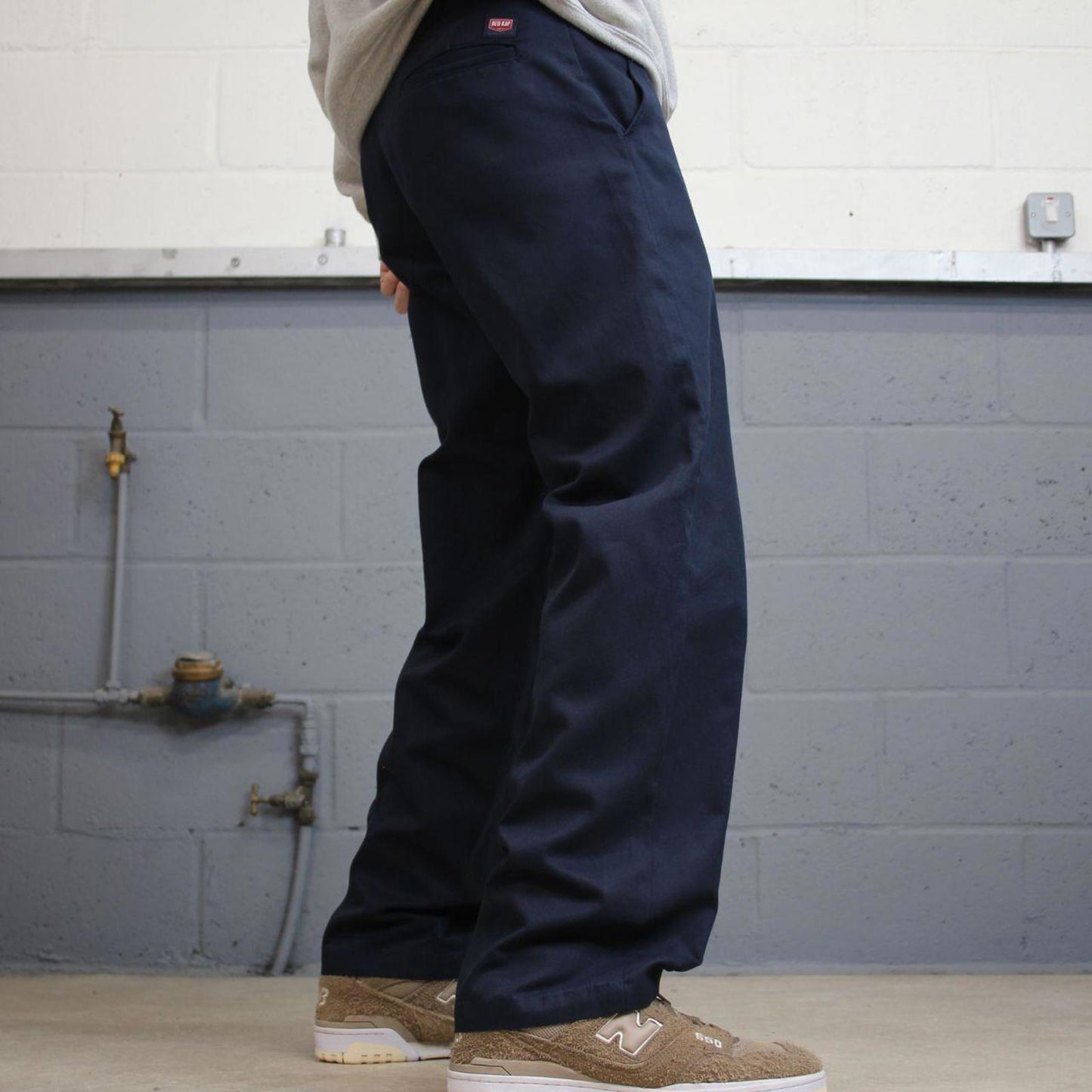 Navy Red Kap pants W30L32 loose y2k chino style skate trousers patch logo