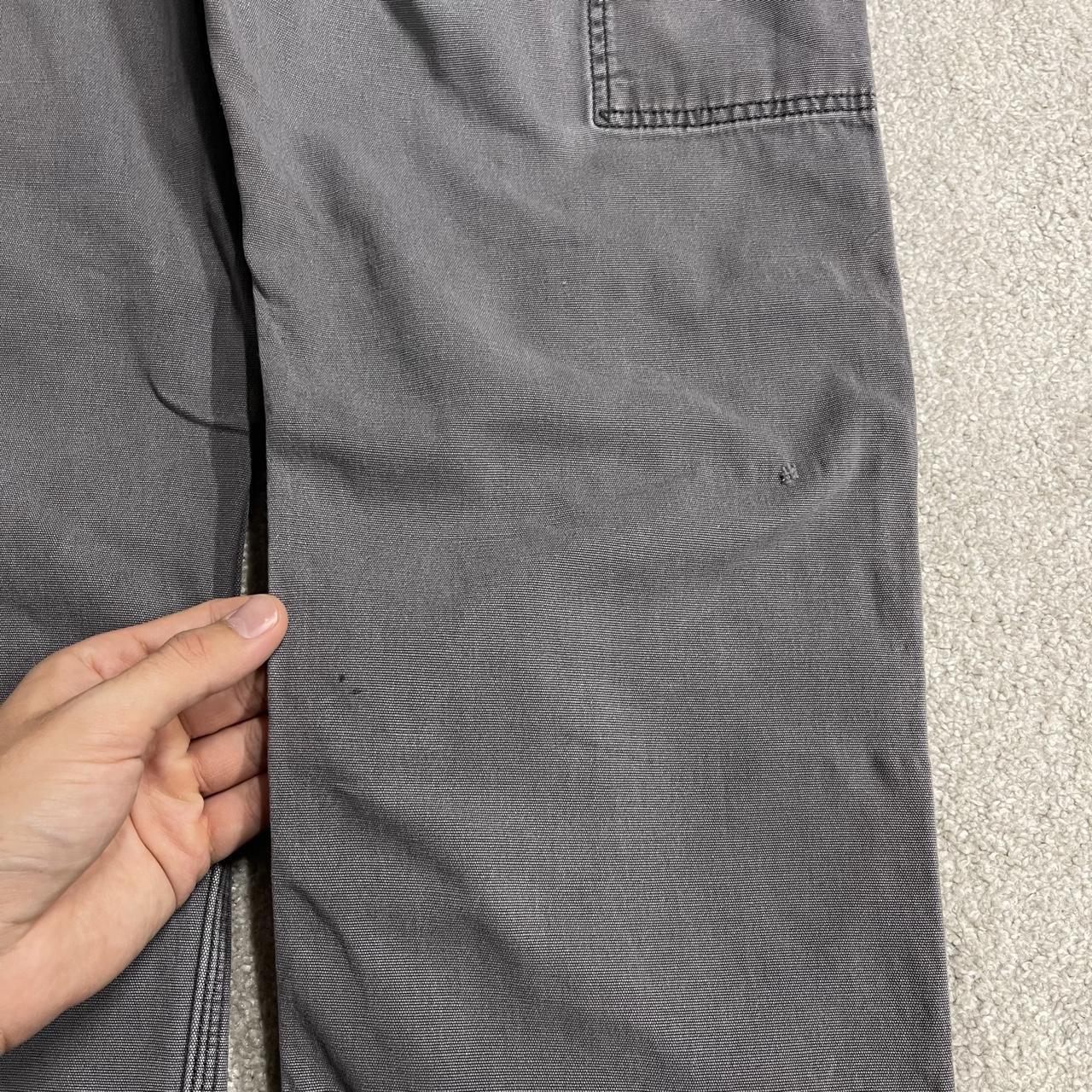 Carhartt double knee cargo jeans grey W36L36 relaxed fit canvas workwear skater pants