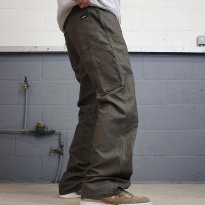Green Dickies carpenter jeans W34L34 loose 90s skate style canvas cargos utility American workwear