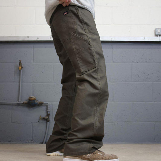 Green Dickies carpenter jeans W34L34 loose 90s skate style canvas cargos utility American workwear
