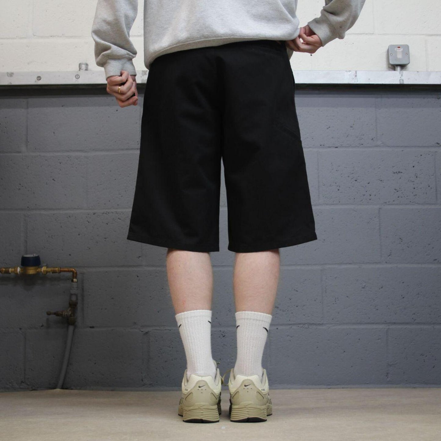 Dickies carpenter shorts long leg black Twill chino skater style shorts loose long leg