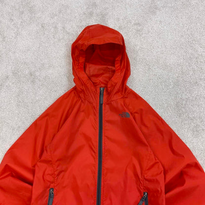 Orange packable North Face Hydrenalite jacket Boys Large y2k style hooded full zip windbreaker coat