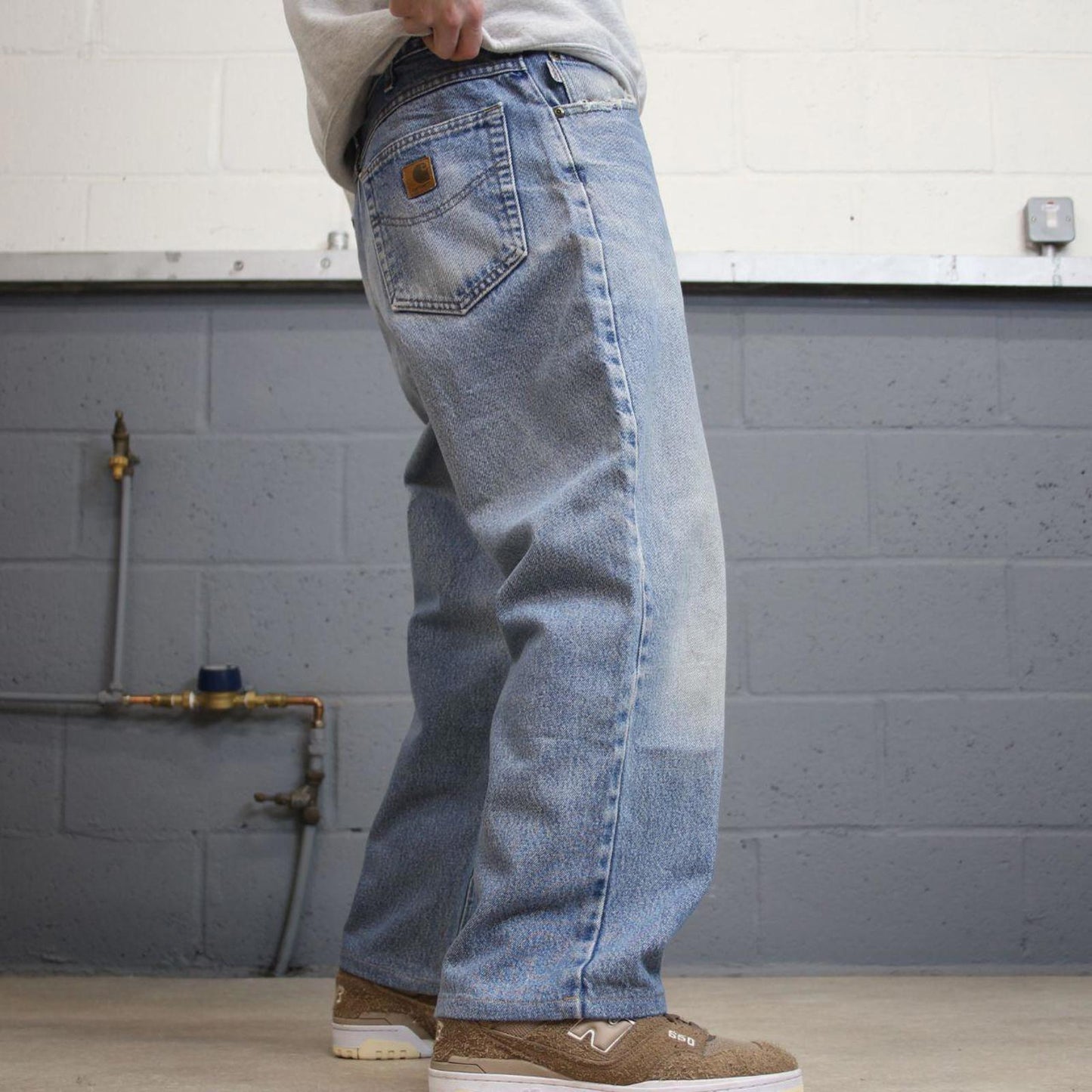 Y2K vintage Carhartt denim jeans blue Loose relaxed fit skate style workwear pants