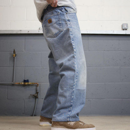 Y2K vintage Carhartt denim jeans blue Loose relaxed fit skate style workwear pants