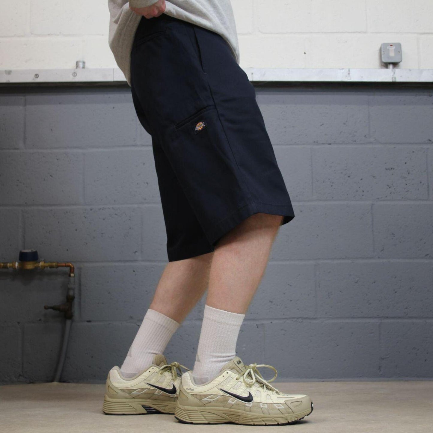 Dickies carpenter shorts long leg navy Twill chino skater style shorts loose long leg