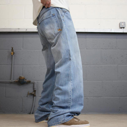 Baggy Blue Rocawear jeans W36 L33 90s loose skater style hip hop jeans embroidered logo