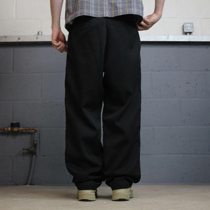 Dickies chino pants black loose W34L32 Lightweight floaty skate work trousers