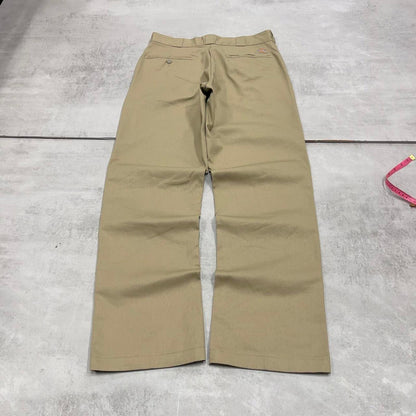 Dickies 874 Pants W32L32 khaki twill chino loose straight 90s style skater pants