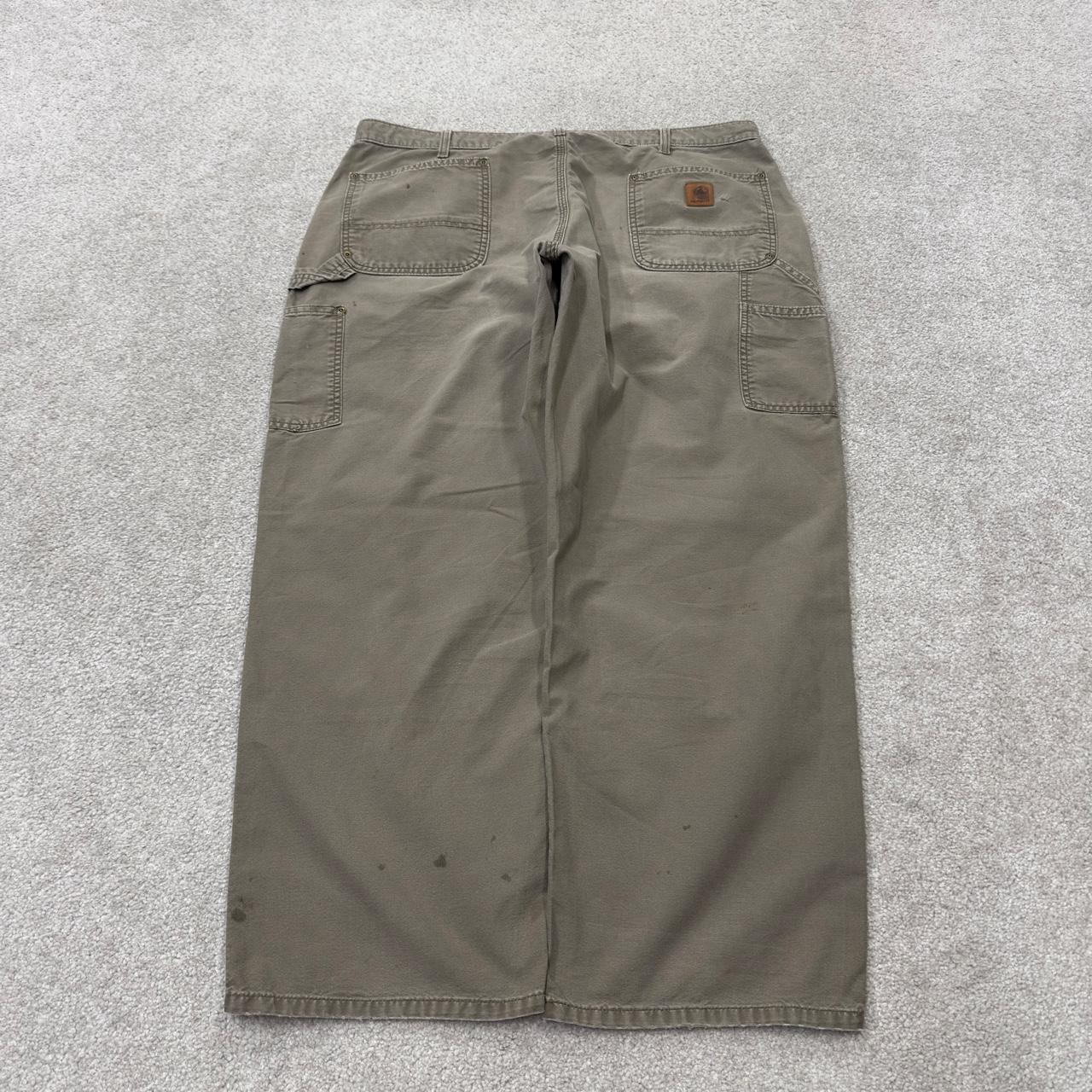 Baggy Carhartt double knee carpenter pants y2k khaki Loose leg skater style workwear pants