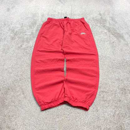 Vintage y2k loose Nike tracksuit bottoms pink Loose floaty leg embroidered drawstring track pants