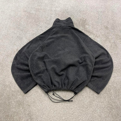 Grey Columbia technical fleece Large men's y2k style full zip up autumn adjustable waist