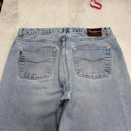 Blue Pepe Jeans W38 L34 wide leg denim y2k skater jeans