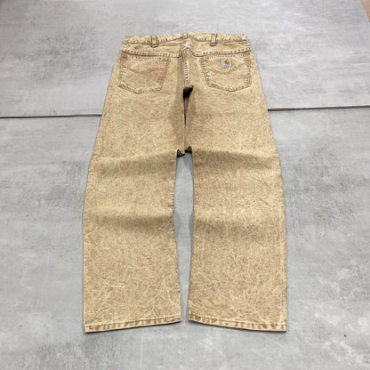 Vintage beige Carhartt jeans W34L29 loose 90s style denim skater pants