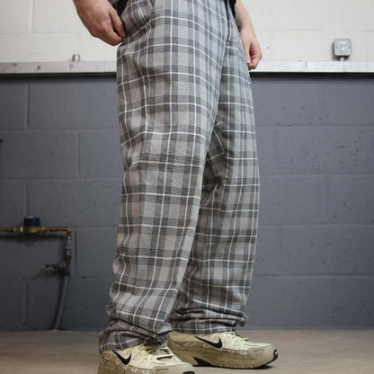 Dickies checkered pants loose grey W34L32 Regular fit chino skate style check trousers
