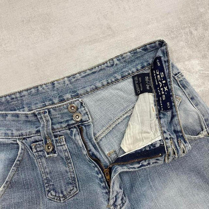Blue baggy Six Jeans W34L30 loose Y2K hip hop jeans