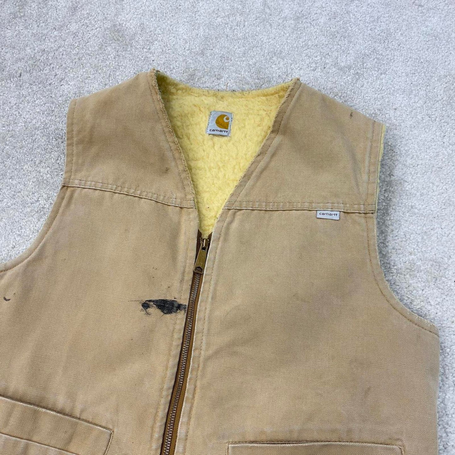 Tan vintage 1989 Carhartt Gilet S