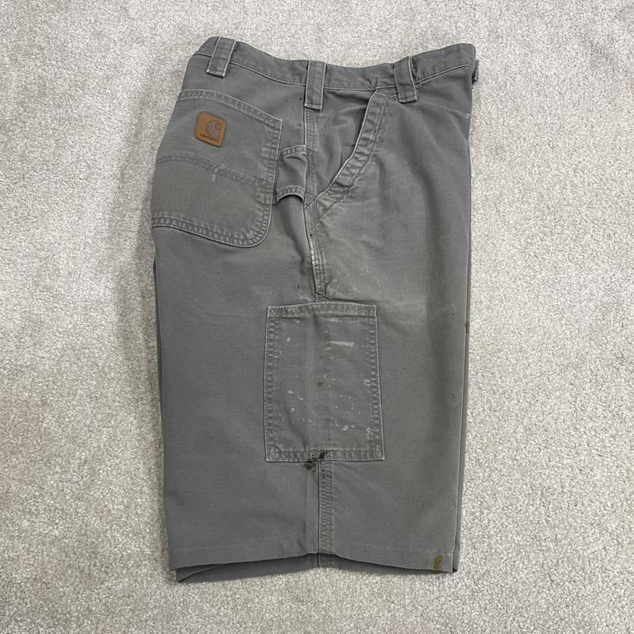 Carhartt carpenter shorts y2k grey Loose workwear skater style shorts