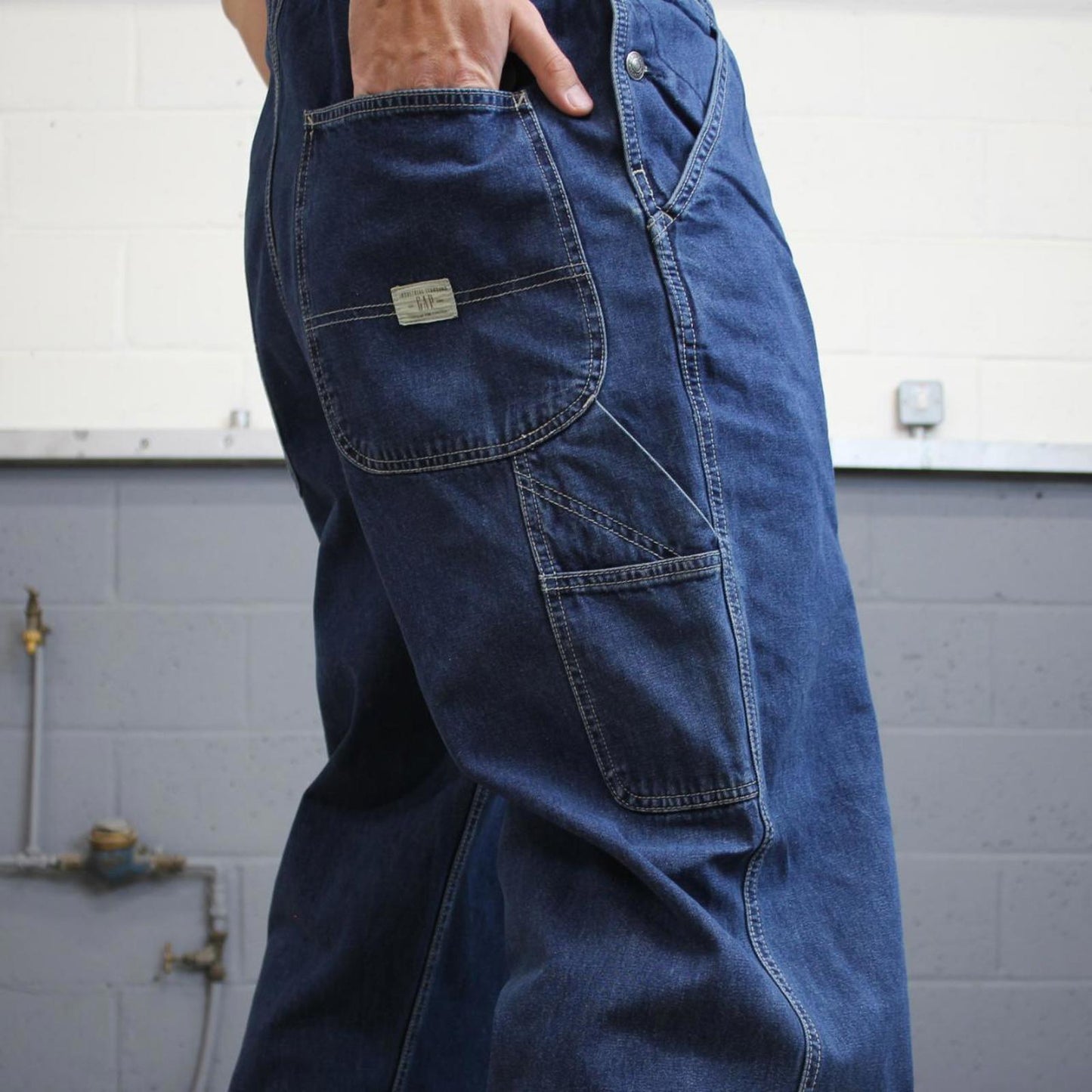 Vintage GAP dungarees W38L32 blue mens denim overalls