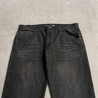 Y2K RK Icon jeans W42L32 faded black denim