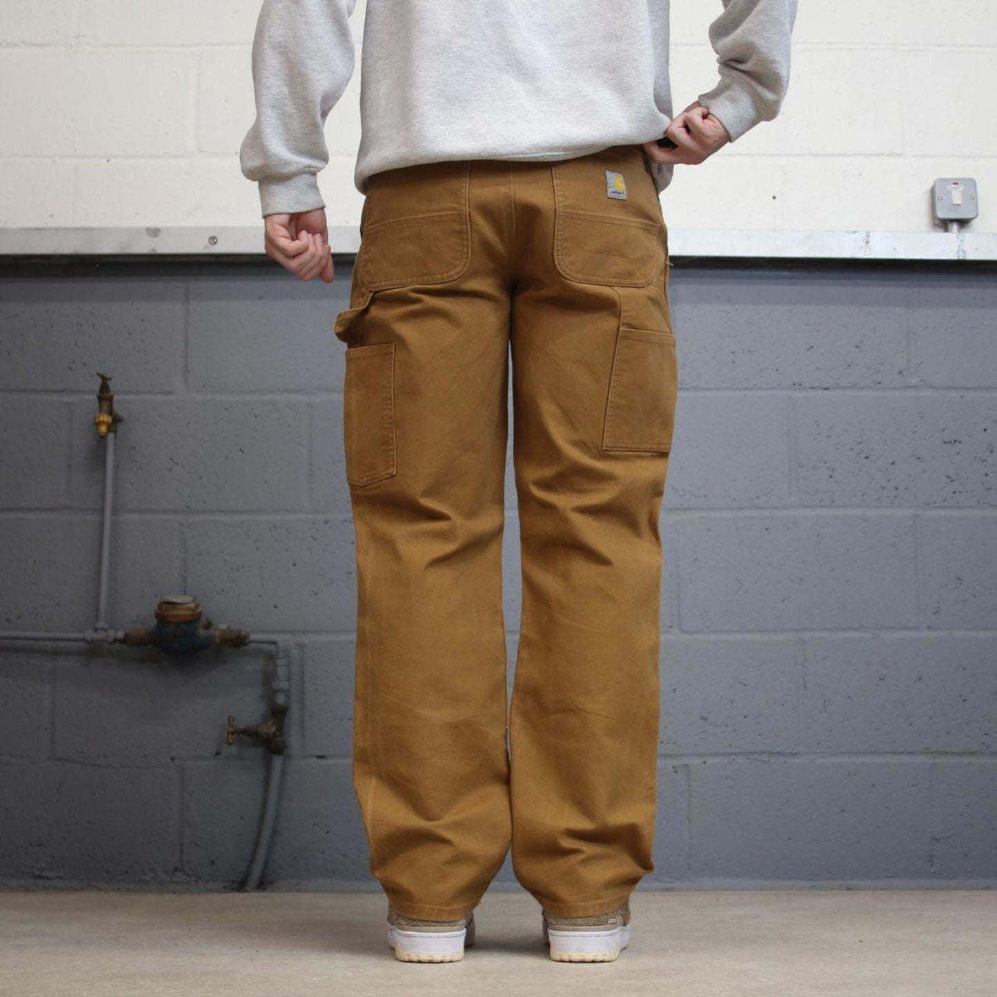 Vintage Carhartt carpenter jeans tan W32L30 90s skater style canvas cargos