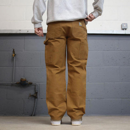 Vintage Carhartt carpenter jeans tan W32L30 90s skater style canvas cargos