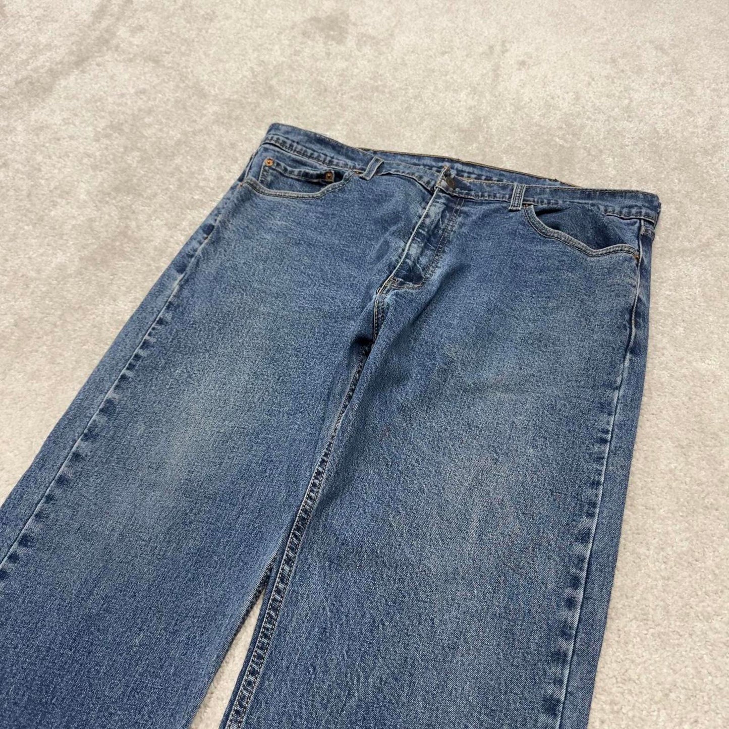 Blue Levis 505 jeans W40L29 90s y2k style 5 pocket denim pants casual autumn wear red tab