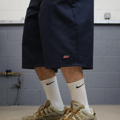 Dickies baggy carpenter shorts chino navy Chino style skater shorts long wide leg festival