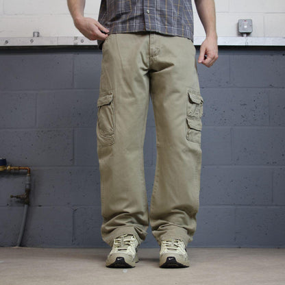 Wrangler cargo pants y2k khaki W32L32 Loose straight leg utility skater work pants