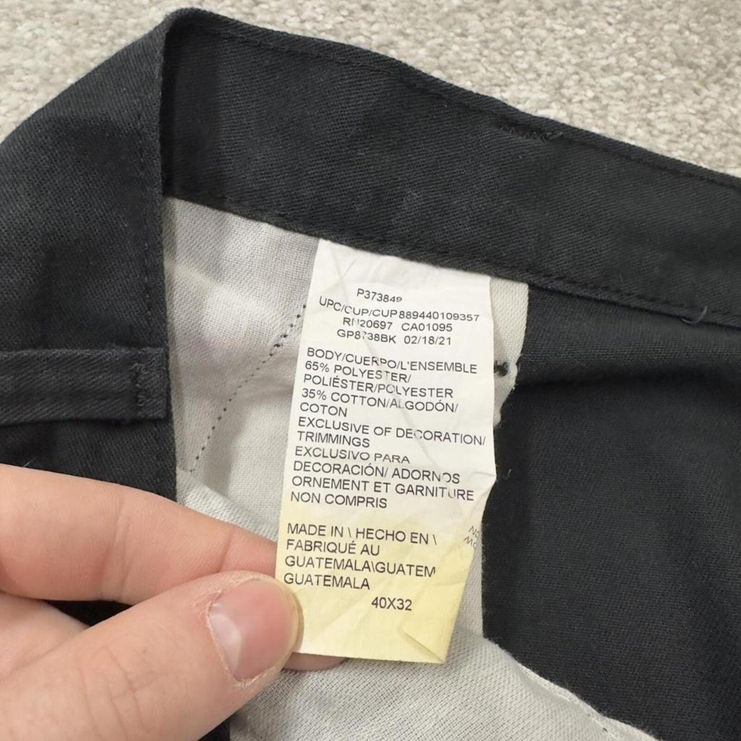 Dickies carpenter shorts loose black Twill chino style skate long leg shorts