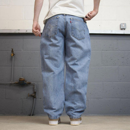 Baggy Levis 550 jeans W36 L30 blue loose 90s relaxed style skater jeans red tab logo