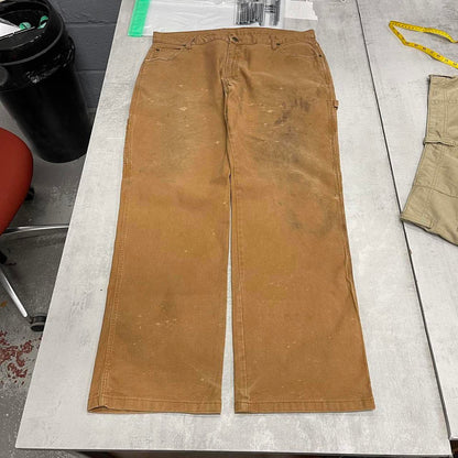 Tan Dickies carpenter jeans W38L32 loose canvas cargo skater pants