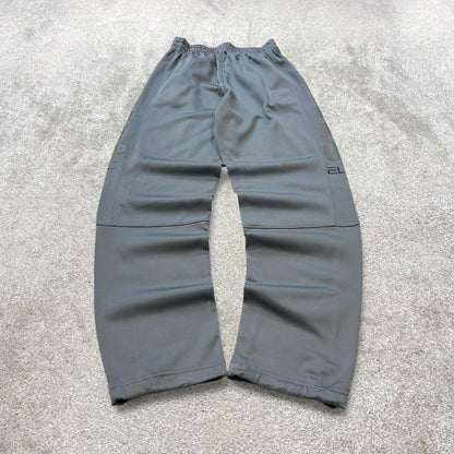 Grey loose Nike joggers Small y2k style Dri-Fit sweatpants Swoosh logo track pants