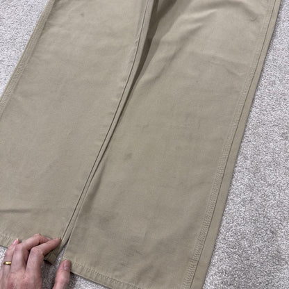 Dickies y2k carpenter pants beige Loose leg 2000s style skater workwear cargos