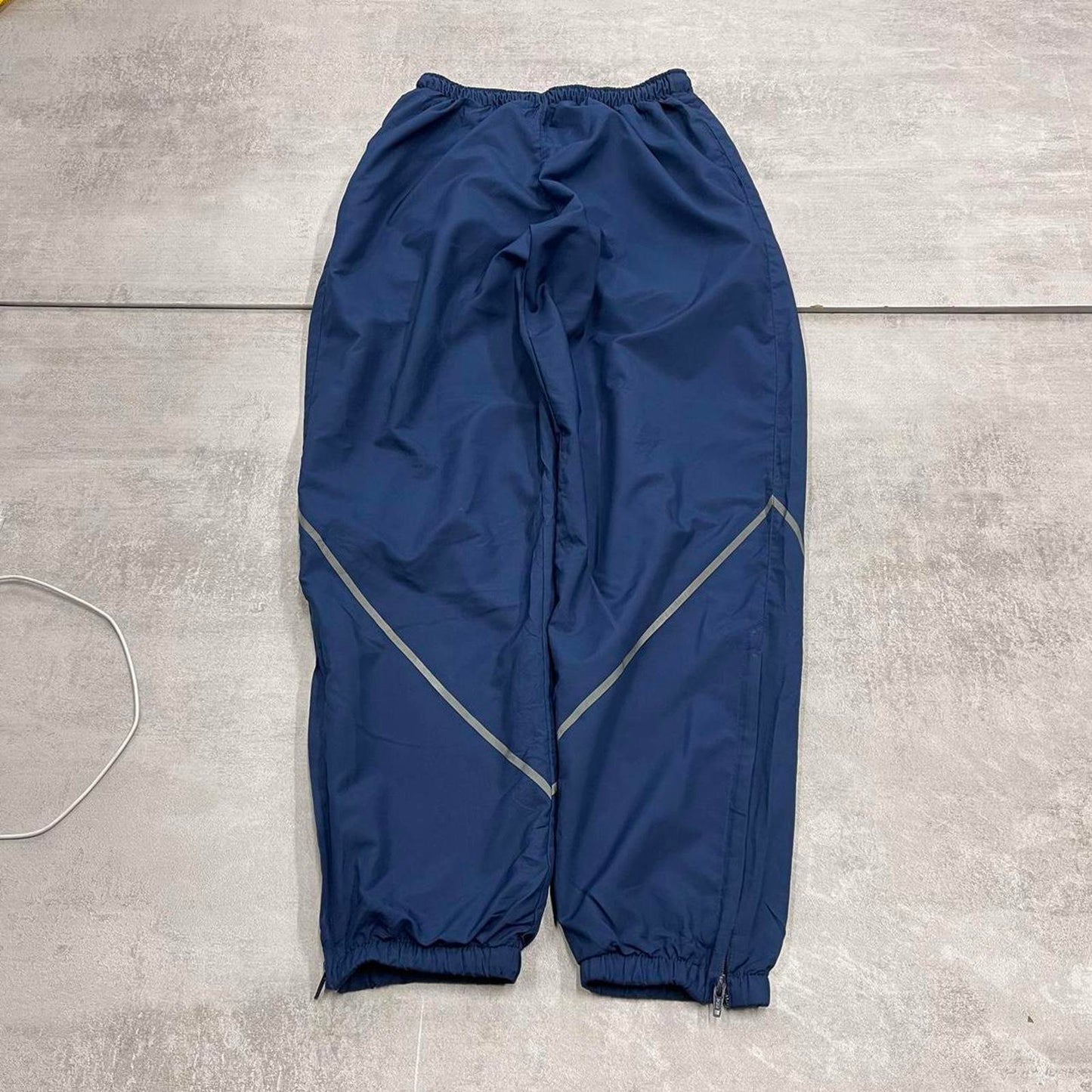JWOD Skilcraft tracksuit bottoms S navy Loose y2k shell suit trackies