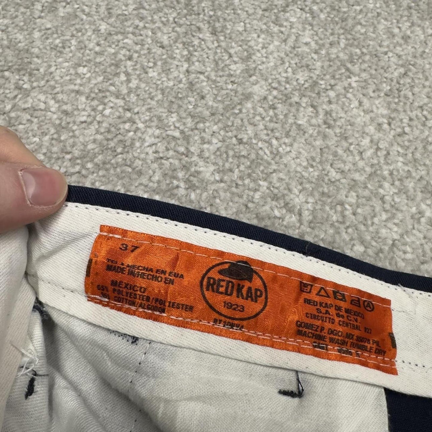 Vintage y2k skater work pants navy W37L30 Straight leg chino style skate trousers Red Kap workwear