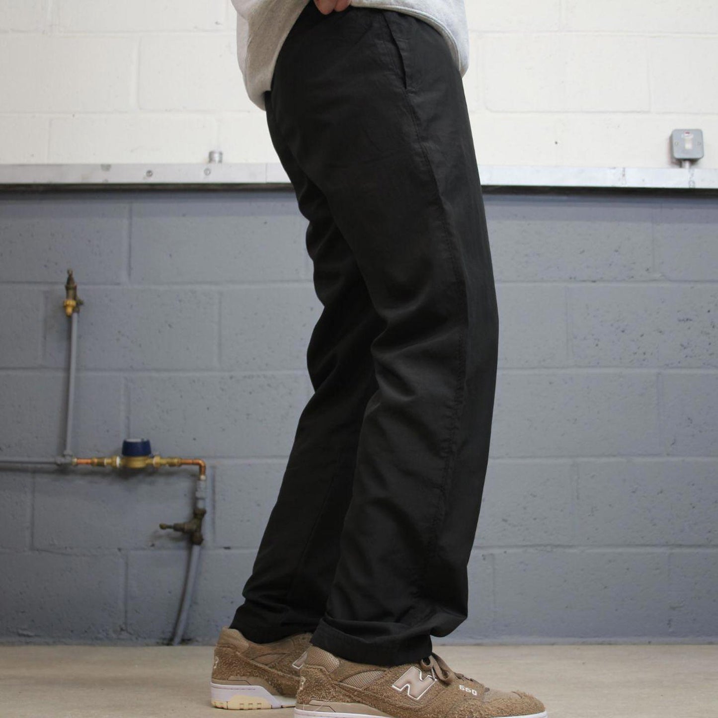 Vintage y2k Champion tracksuit bottoms black Loose lined embroidered track pants