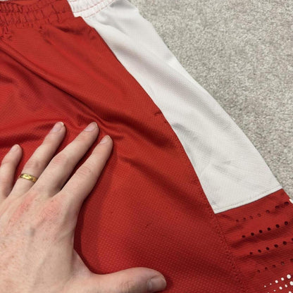 Long Nike sports shorts y2k red Basketball style comfy loose floaty summer gym shorts