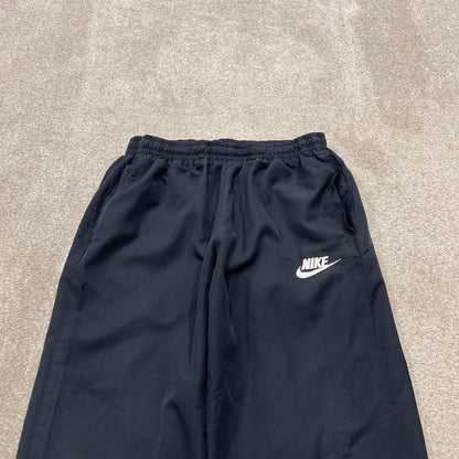 Y2k loose Nike tracksuit bottoms navy Loose lined embroidered track pants