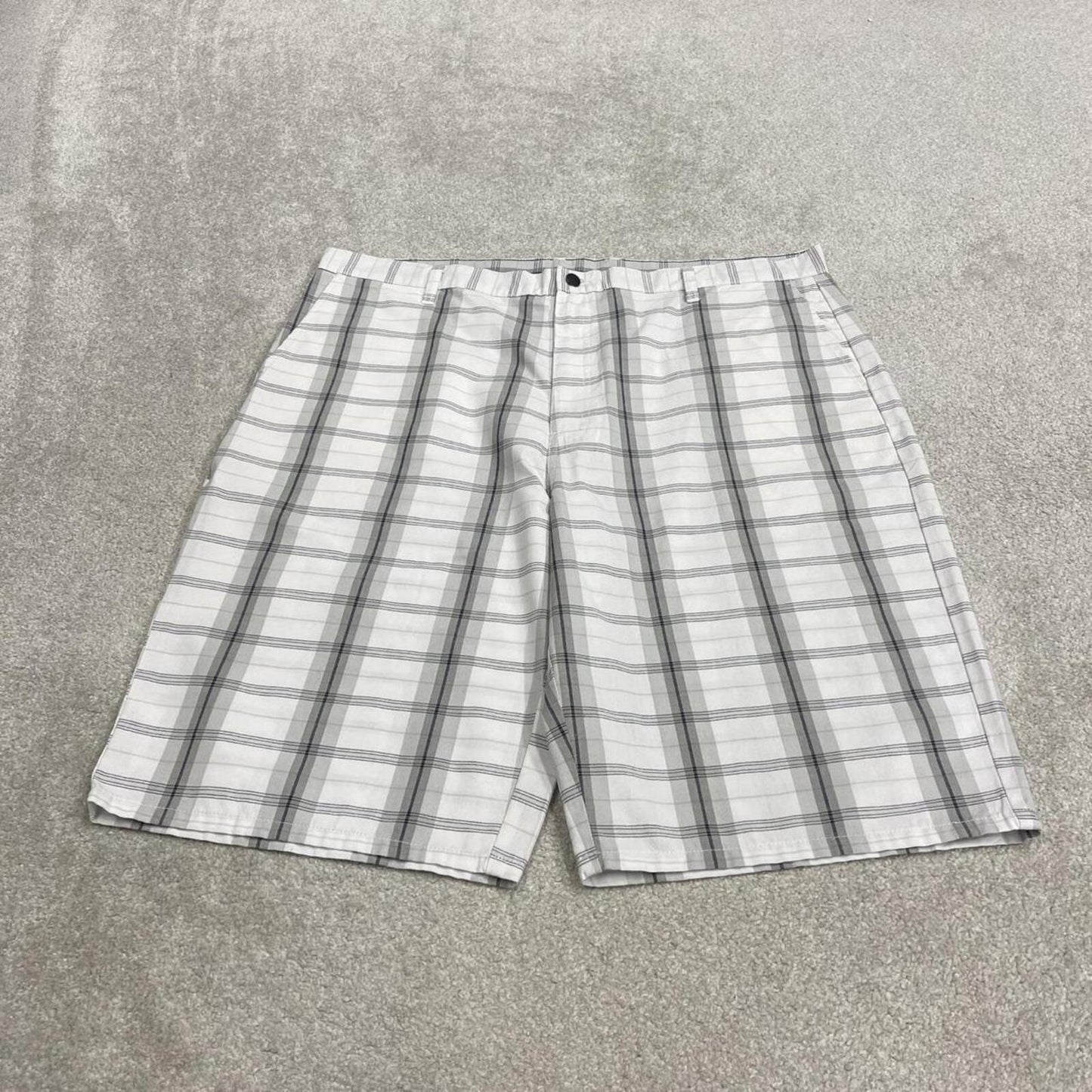 Dickies baggy checkered shorts carpenter white Check surf style skater shorts long wide leg