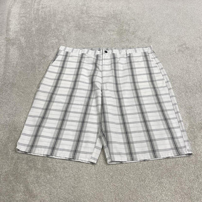Dickies baggy checkered shorts carpenter white Check surf style skater shorts long wide leg