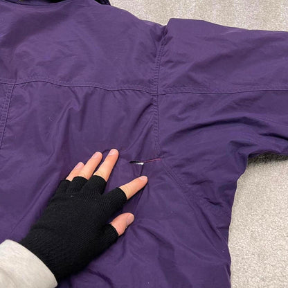 Vintage y2k Columbia technical walking jacket purple Padded coat with pockets and patch logo