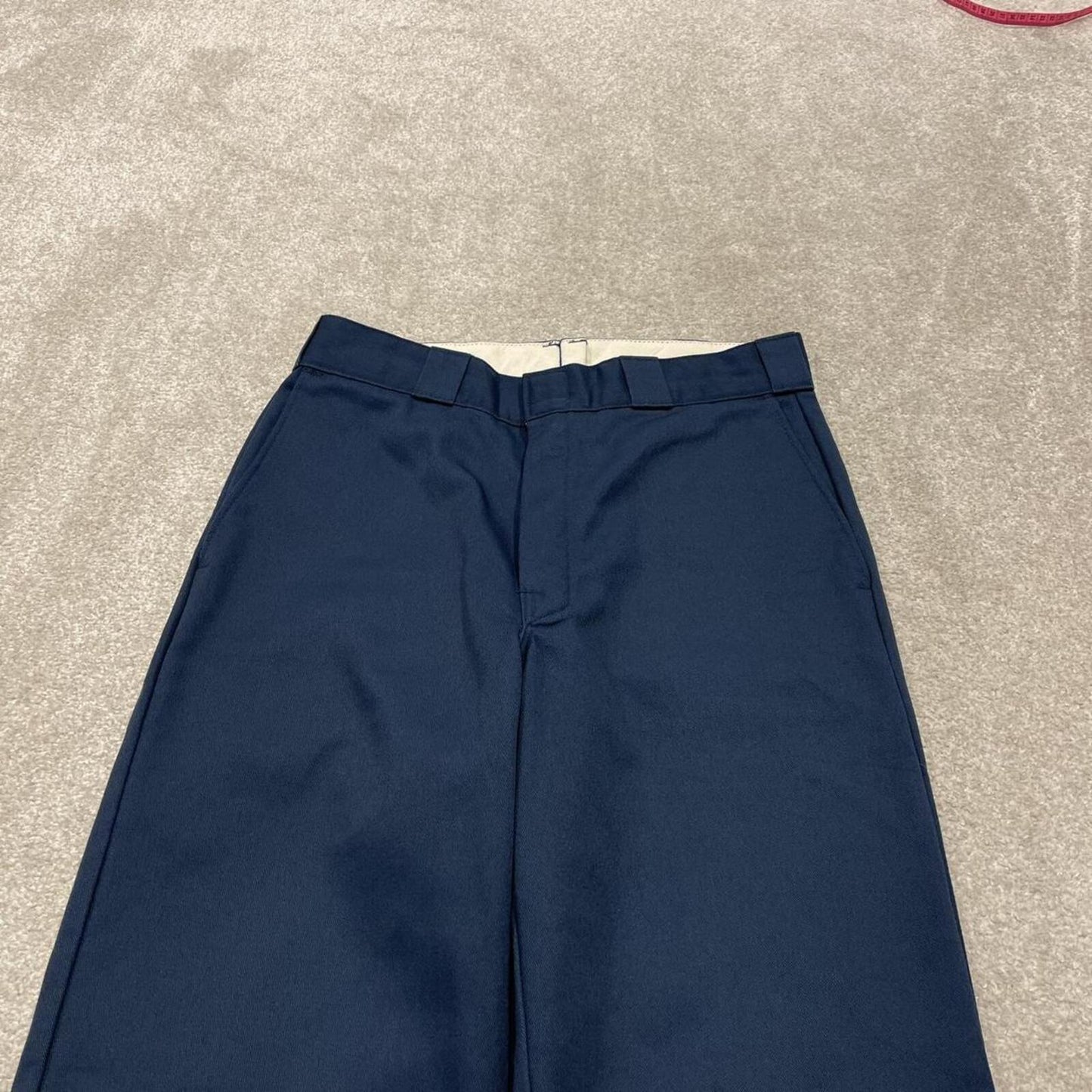 Vintage Dickies work pants fleece lined navy Twill chino skate style trousers