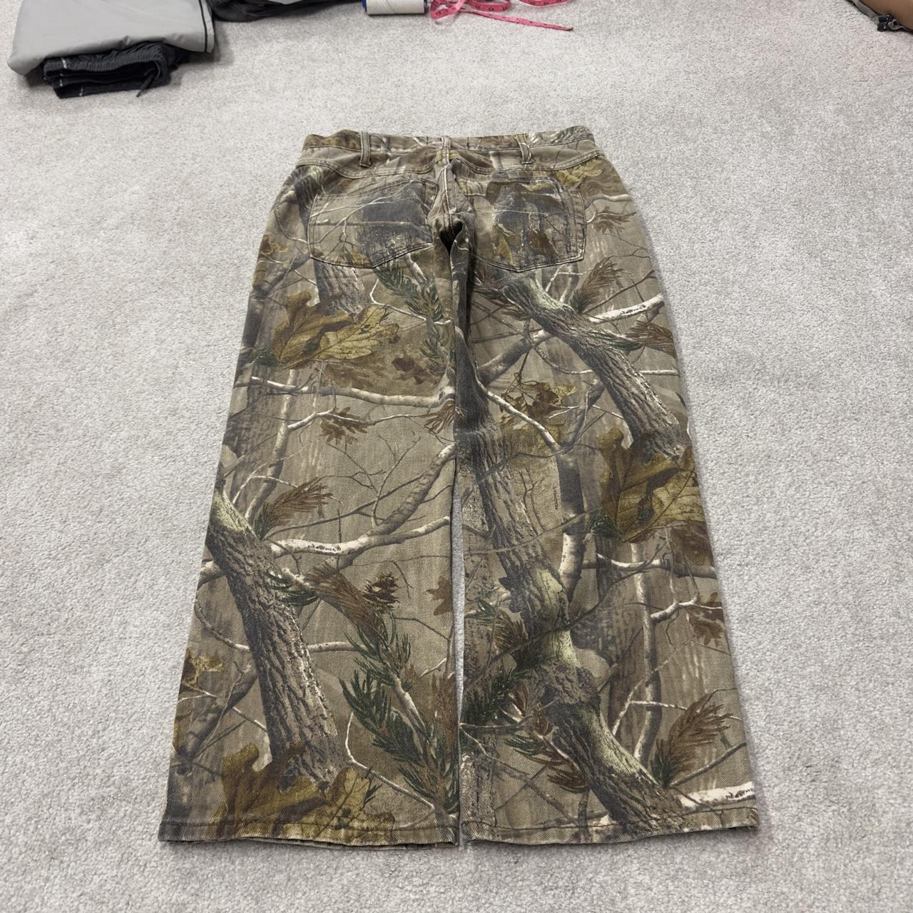 Realtree camo jeans y2k double knee khaki Straight leg Realtree camouflage pants