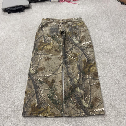 Realtree camo jeans y2k double knee khaki Straight leg Realtree camouflage pants