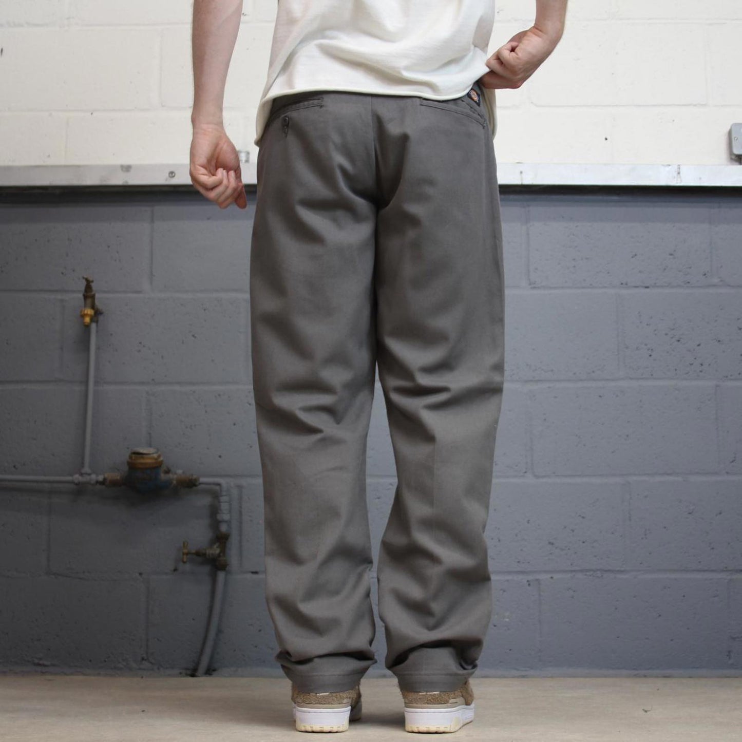 Grey Dickies Pants W34L32 slim taper chino style pants
