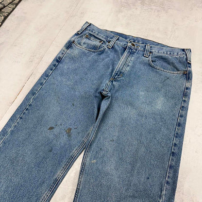 Vintage blue Carhartt jeans W36L32 loose 90s style denim skater pants