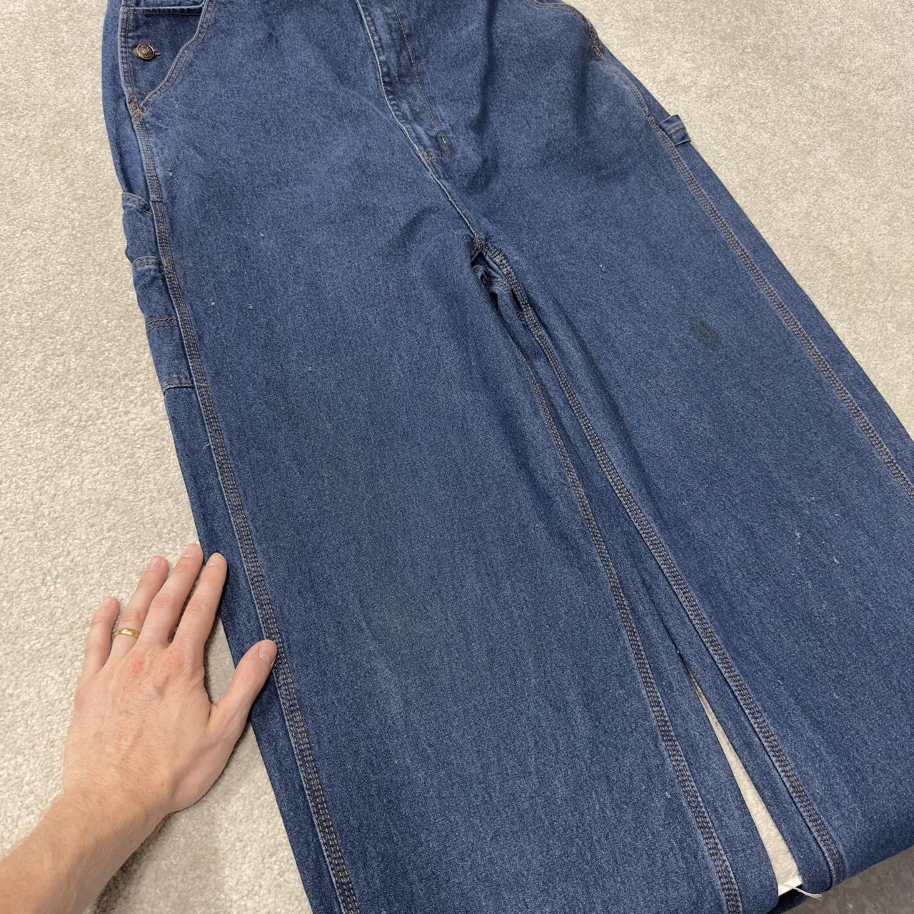 Vintage baggy denim Dungarees loose y2k blue Lincoln workwear bib & brace overalls utility