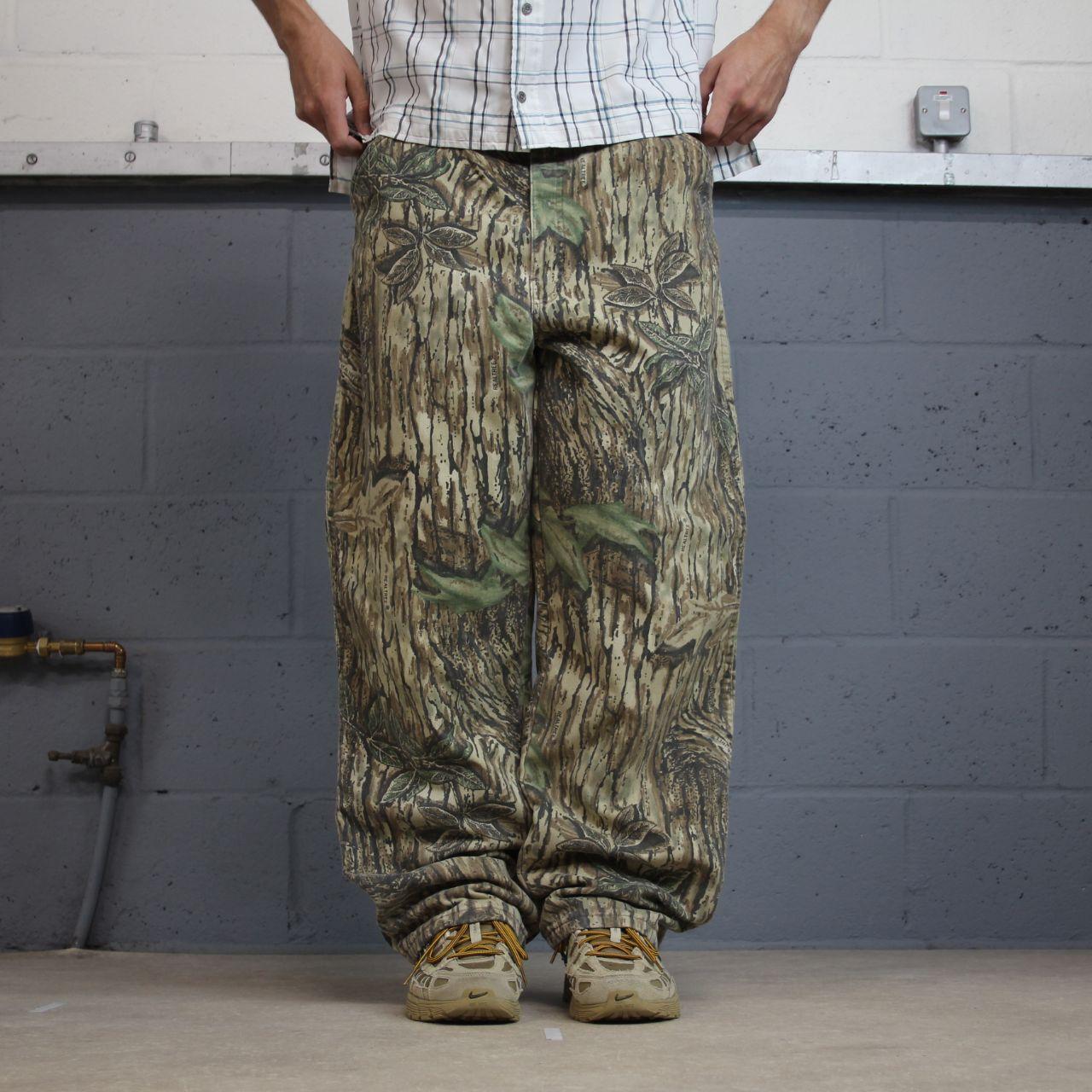Vintage Duxbak baggy camo pants Y2K khaki brown  Realtree camouflage pattern utility trousers